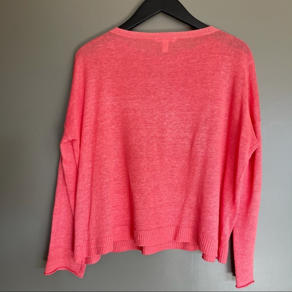Eileen Fisher Organic Linen Stretch Box Top Coral - Picture 11 of 12